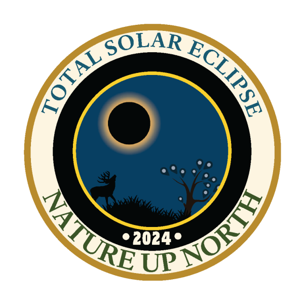 One of Nature Up North's sticker designs for the 2024 eclipse.