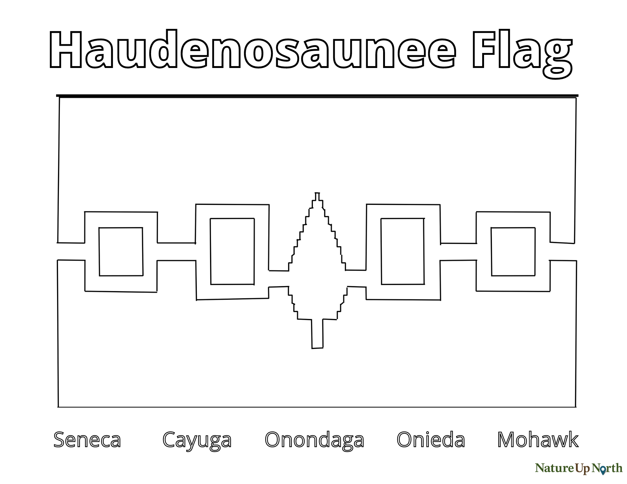 Coloring Page: Haudenosaunee Flag