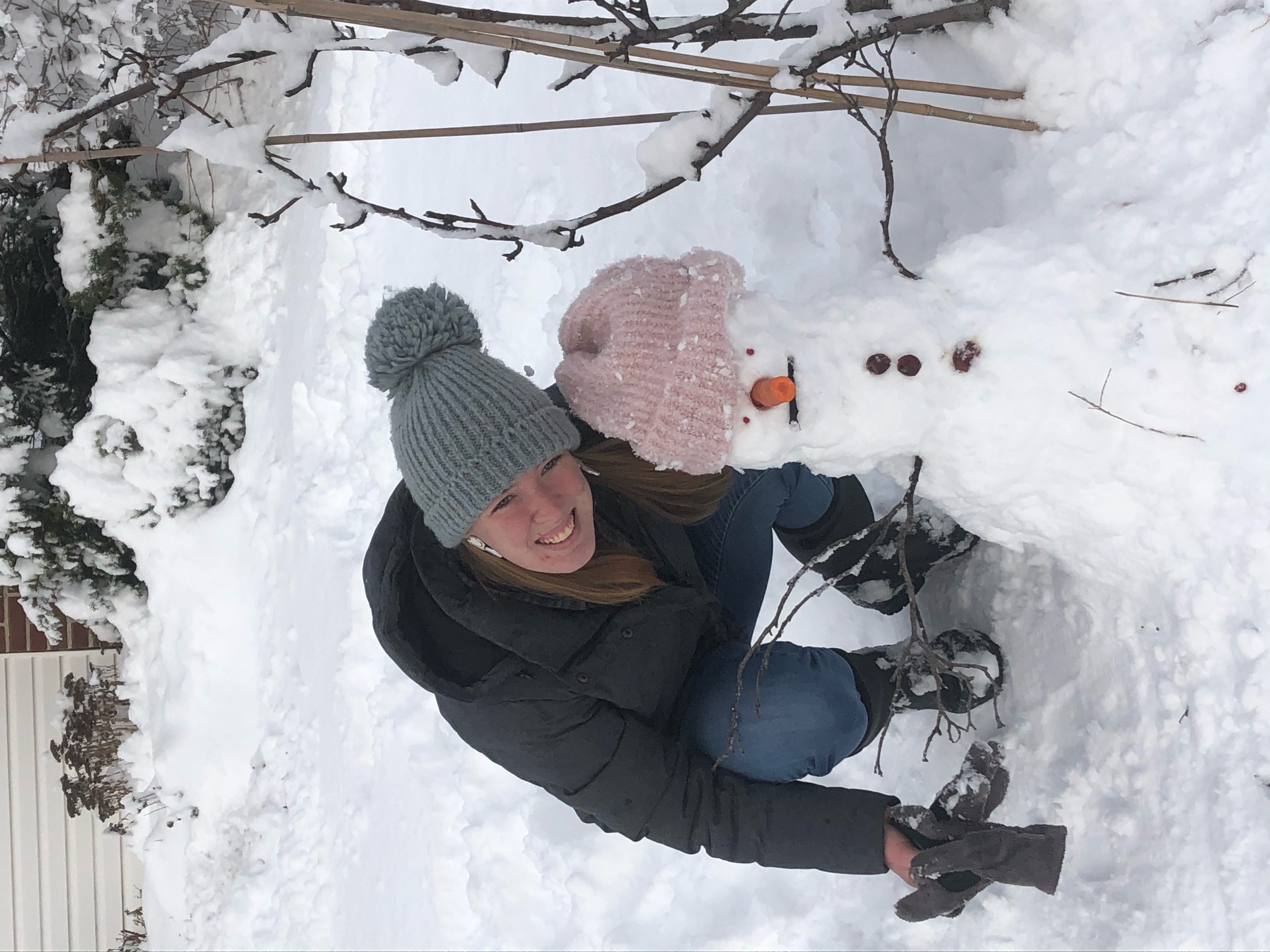 North Country explorer and a small snowperson