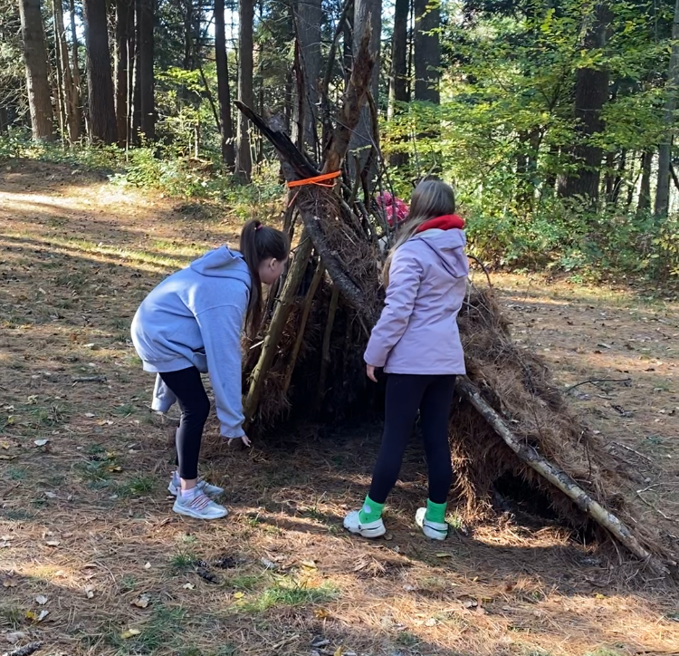 a lean-to shelter