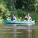Two paddlers in canoe